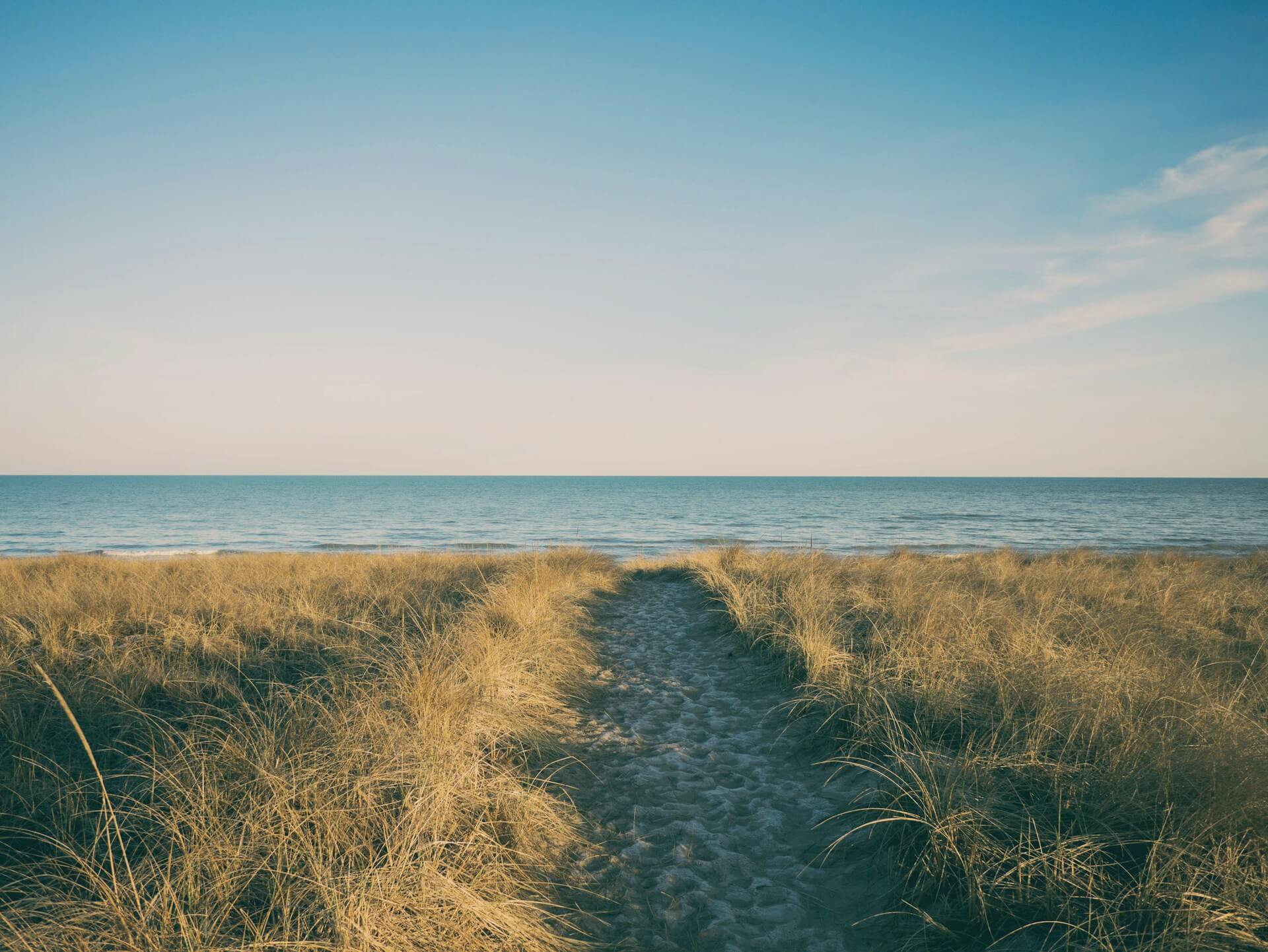 living in michigan - beach